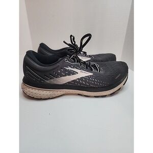 Brooks Ghost 13 Running Shoes Womens 8 Grey Black Sneakers 1203381B062